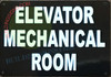 Elevator MECHNICAL Room Signage