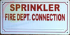 Signage Sprinkler FIRE Department Connection Located_