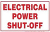 ELECTRICAL POWER SHUT-OFF Label Decal Sticker