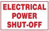 Hpd ELECTRICAL POWER SHUT-OFF Label Decal Sticker