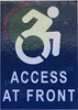 Sign Access at Front STICKERSTICKER
