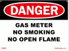 DANGER Gas Meter Sign for Building