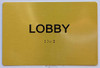 GOLD LOBBY Sign -Tactile Signs