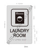 Signage Laundry Room  -Braille  with Raised Tactile Graphics and Letters