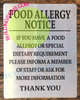 Sign Food ALERGEY