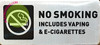 Signage NO Smoking Including Vaping & E-Cigarettes