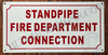 Standpipe FIRE Department Connection Signage