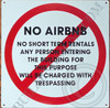 NO AIRBNB - NO Short Term Rental Sign