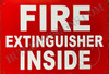 Sign FIRE EXTIGNISHER Inside
