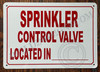 Signage Sprinkler Control Control Valve Located_