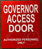 Governor Access Door Sign
