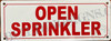 Open Sprinkler Signage