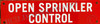 Open Sprinkler Control Sign