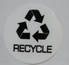 RECYCLE STICKER -SIGNAGE (STICKER, CIRCLE) (WHITE)