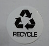 RECYCLE STICKER - (STICKER, CIRCLE) (WHITE) Building  sign