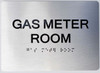 Braille sign GAS METER ROOM  Braille sign -Tactile Signs  The sensation line