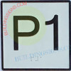 Elevator Floor Number P1 Sign- Elevator JAMB Plate Floor P1 Sign