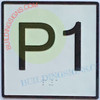 Elevator Floor Number P1 Sign- Elevator JAMB Plate Floor P1 SIGNAGE