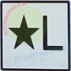 SIGN Elevator Floor Number Star L Sign- Elevator JAMB Plate Floor Star Lobby