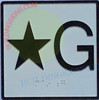 Elevator Floor Number Star G Sign- Elevator JAMB Plate Floor Star Ground SIGNAGE