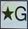 SIGNAGE Elevator Floor Number Star G SIGNAGE- Elevator JAMB Plate Floor Star Ground