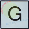 SIGN Elevator Floor Number G Sign- Elevator JAMB Plate Floor Ground