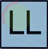 Elevator Floor Number LL Sign- Elevator JAMB Plate Floor Lower Level Sign