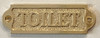 Brass Toilet Sign-Brass Door SIGNAGE