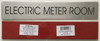 Compliance sign ELECTRIC METER ROOM  - BRUSHED ALUMINUM