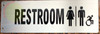 SIGN Restroom ACCESSABLE-Two-Sided/Double Sided Projecting, Corridor and Hallway Sign