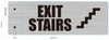 SIGN EXIT Stairs Sign-Two-Sided/Double Sided Projecting, Corridor and Hallway