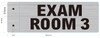 SIGN EXAM Room 3 Sign-Two-Sided/Double Sided Projecting, Corridor and Hallway