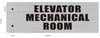 SIGN Elevator Mechanical Room Sign-Two-Sided/Double Sided Projecting, Corridor and Hallway