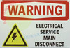 Warning: Electrical Service Main Disconnect