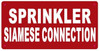 Sprinkler Siamese Connection Sign