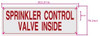 Sprinkler Control Valve Inside Sign