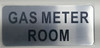 SIGNAGE GAS METER ROOM   BRUSHED ALUMINUM - The Mont Argent Line