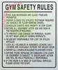 Gym Safety Rules SIGNAGE