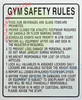 SIGNAGE Gym Safety Rules