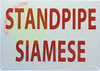 SIGN Standpipe Siamese Sign