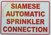 SIGNAGE Siamese Automatic Sprinkler Connection SIGNAGE