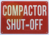 Compactor Shut-Off SIGNAGE