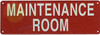 MAINTAINANCE Room Sign