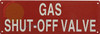 Gas Shut-Off Valve Sign