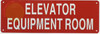 Elevator Equipment Room Sign