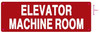 SIGN Elevator Machine Room