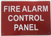 SIGN FIRE ALARM CONTROL PANEL INSIDE
