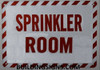 SIGN Sprinkler Room ZEBRA LINE
