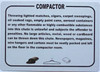 COMPACTOR WARNING