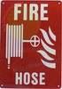 SIGN FIRE HOSE WITH SYMBOL